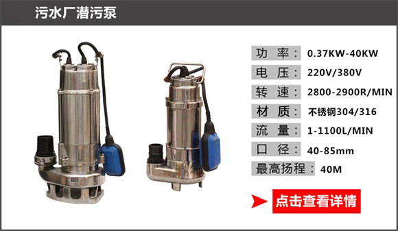 污水廠潛污泵